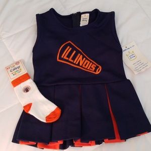 Toddler Cheerleader Fighting Illini Uniform